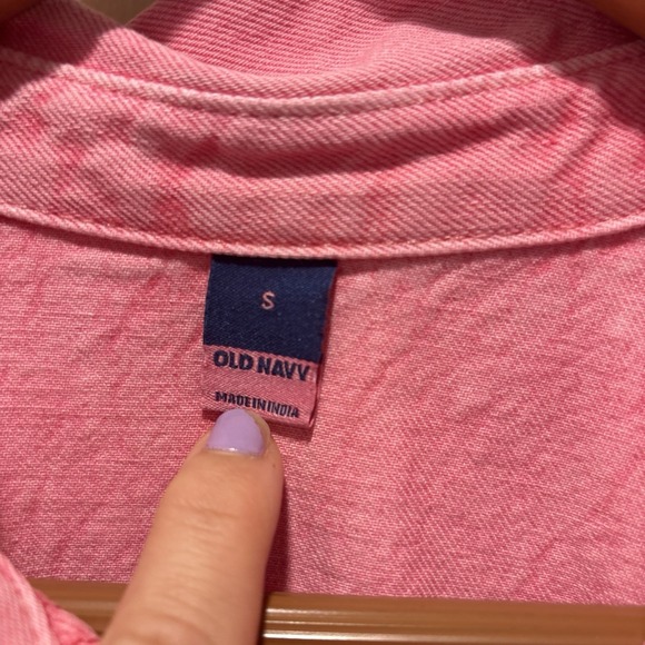 Old‎ Navy Women's S Pink Denim Jumpsuit Coveralls Painters Utility Boiler Suit - Picture 4 of 9